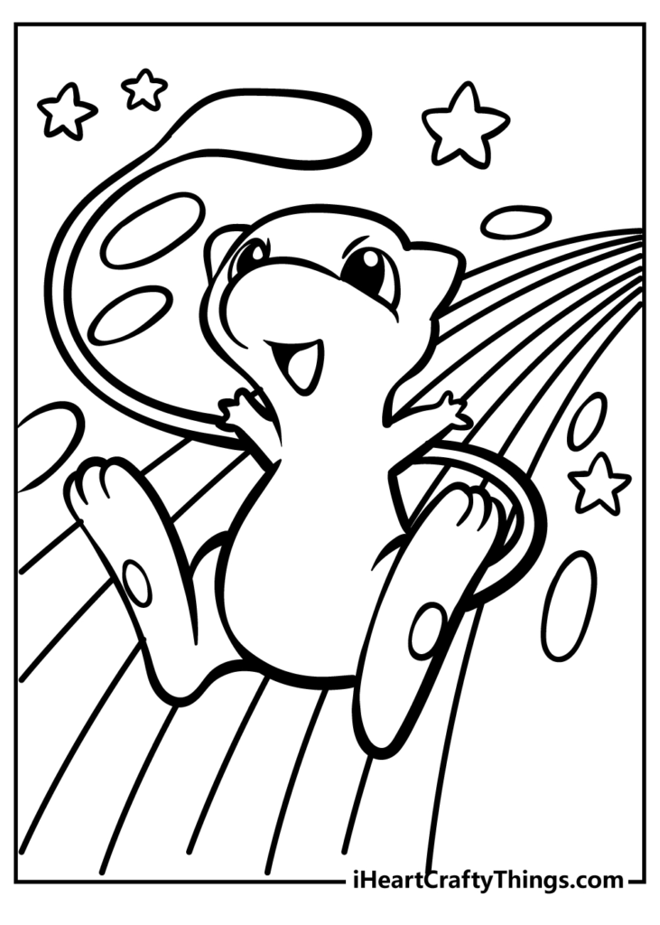 Coloriage pokemon Mew