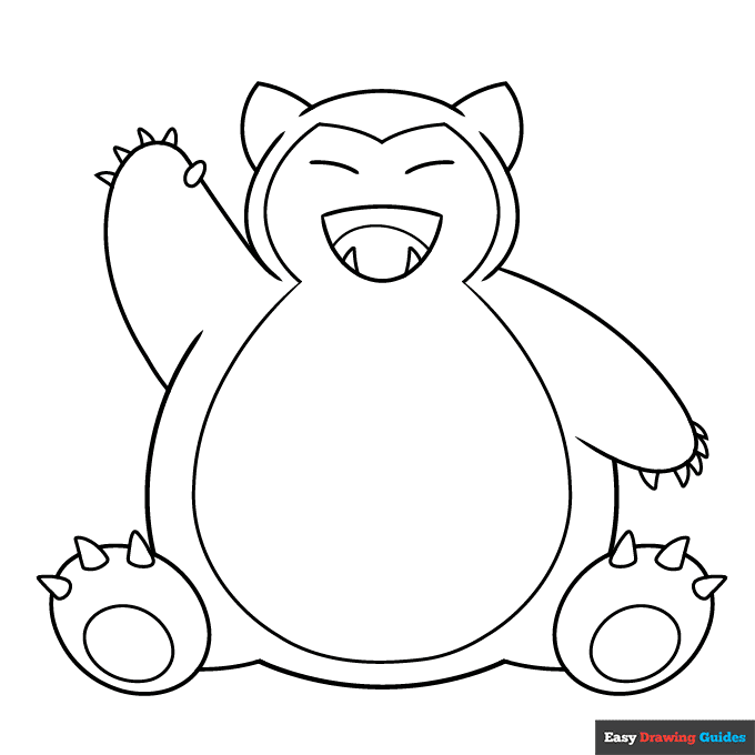 Coloriage pokemon ronflex