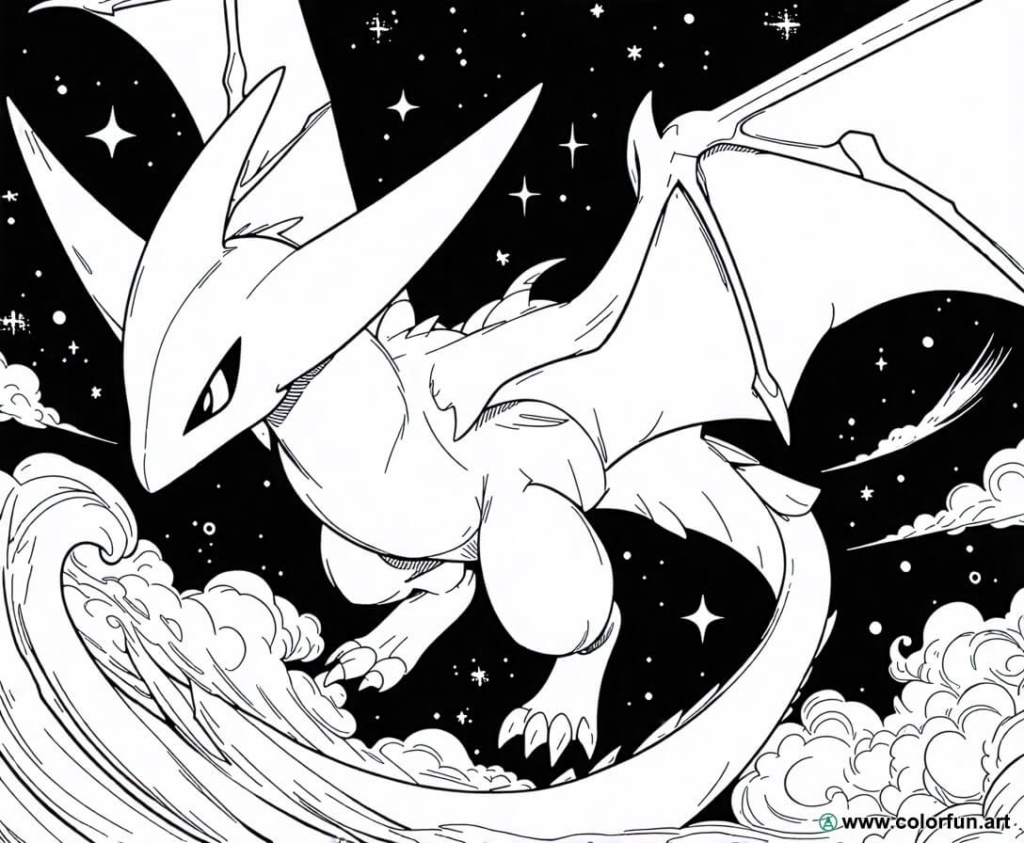 Coloriage pokemon dragon