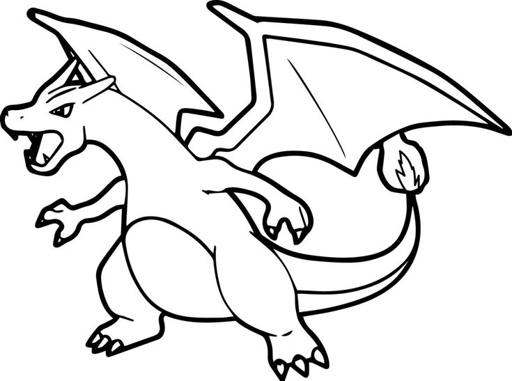 Coloriage pokemon dracaufeu
