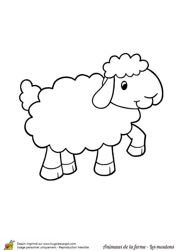 Coloriage mouton à colorier