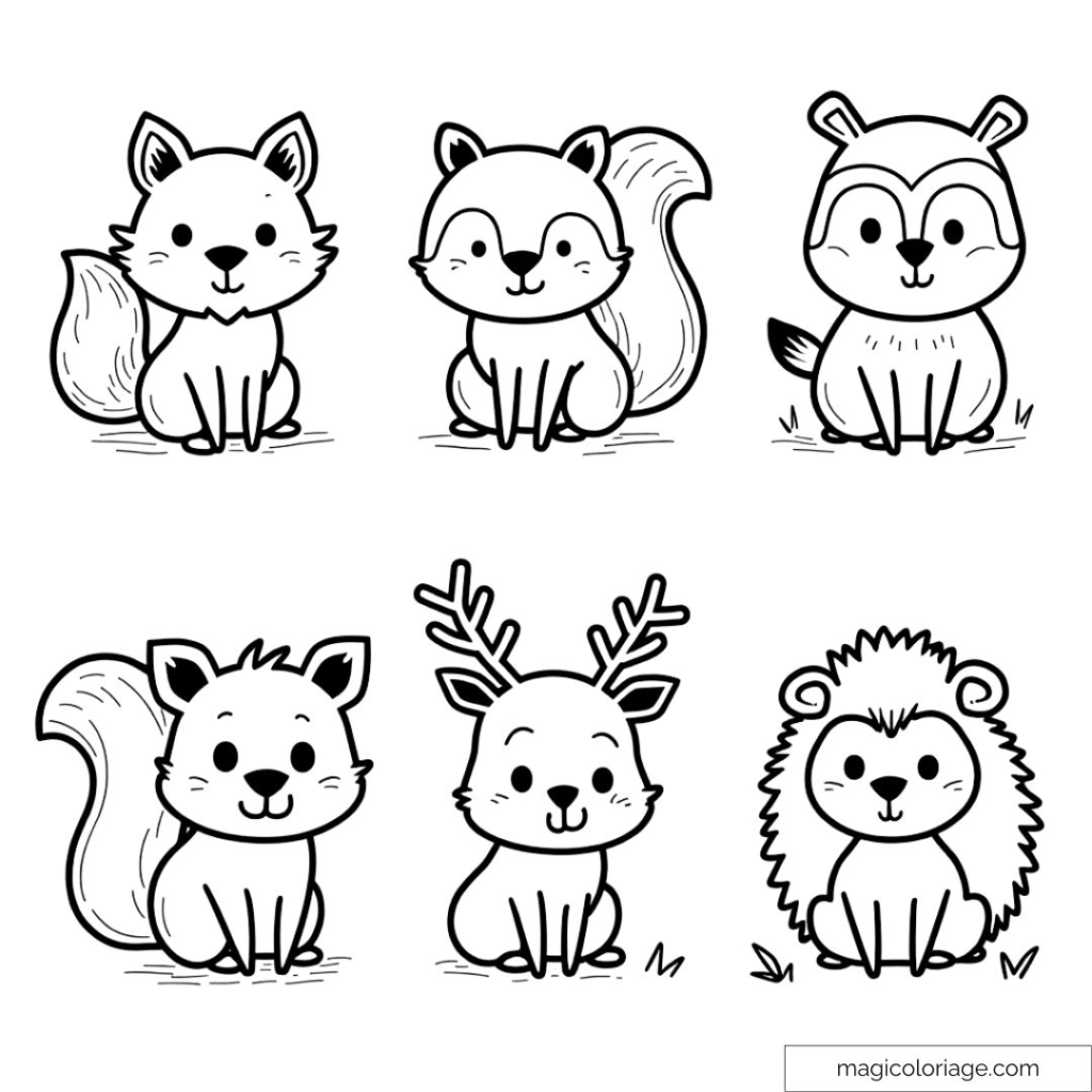 Coloriage animaux de la foret