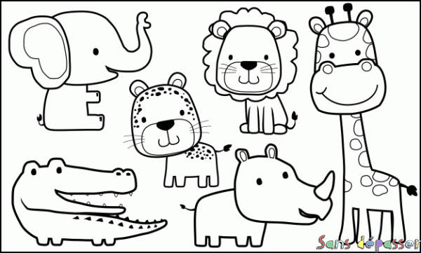 Coloriage animaux mignons