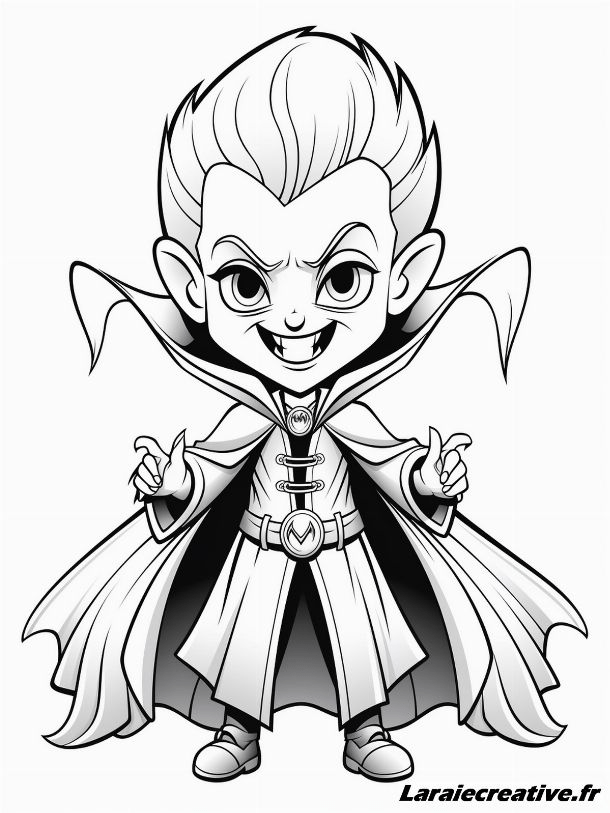 Coloriage vampire d'halloween 