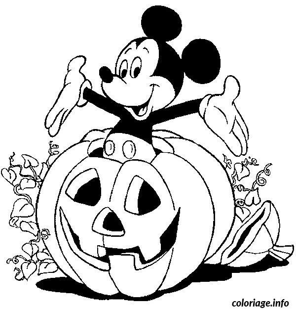 Coloriage Mickey halloween 