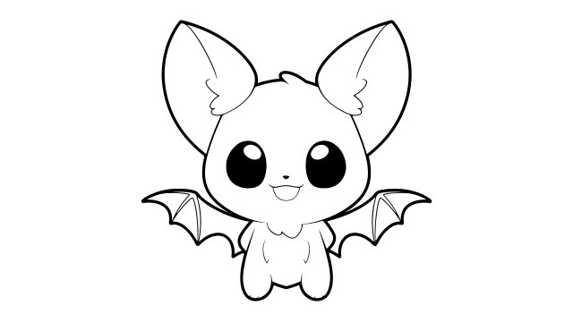coloriage à imprimer chauve souris halloween