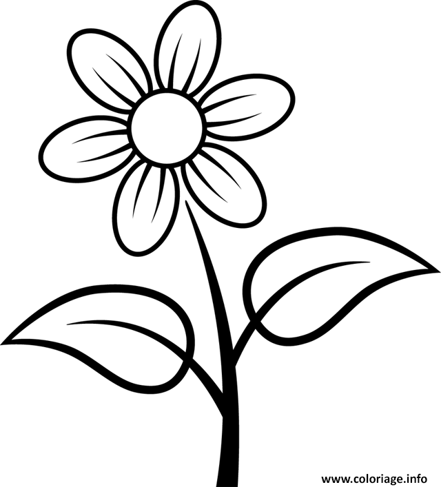 Petite fleure Ă imprimer et colorier
